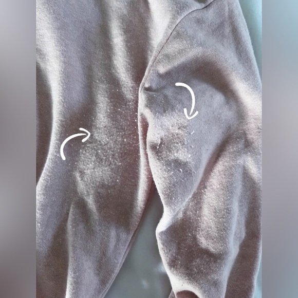 H&M Light Pink Cropped Sweatshirt Hoodie Size XS - Picture 8 of 9